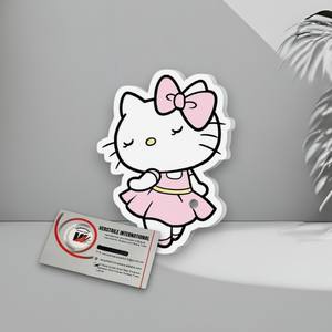 Plaque d'extension de cils tendance Hello Kitty en forme de cœur, carrée, papillon, fleur, en acrylique magnétique, écologique et imperméable - Product Image 6