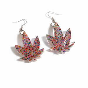 Boucles d'oreilles en résine Étiquette Verte, Choix Durable, Matériau Écologique, Fabrication Personnalisée, Article de Gros en Résine - Product Image 1