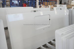 Vietnam fabricant écologique polissage Anti-humidité villa résidentielle large portée artificielle Quartz pierre cuisine paillasse - Product Image 5