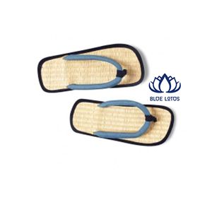 MÁS VENDIDO: Pantuflas Ecológicas de Loto Azul, Biodegradables, de Paja Natural, Calzado Interior con Forro de Algodón para un Uso Diario Cómodo - Product Image 1