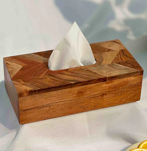 Boîte à mouchoirs en bois écologique moderne, faite à la main, design personnalisable, couleur et forme sur mesure pour le bureau - Product Image 3