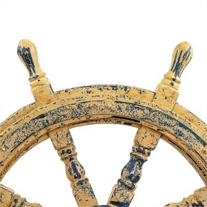Vintage Wooden <b>Ship</b> <b>Wheel</b> Wall Decor Nautical Helm Steering <b>Wheel</b> for Home Office - Product Image 4