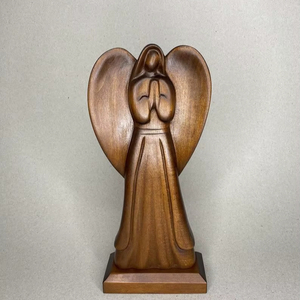Nouveau style de centre de table en bois en forme d'ange, accent décoratif unique fait main pour la mise en scène de la table basse - Product Image 1