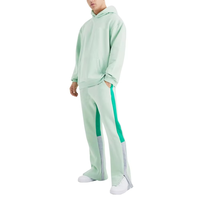 Pantalon évasé tissé personnalisé pour l'hiver, survêtement vintage délavé à l'acide, imprimé en relief, 100% coton, jogging pour homme