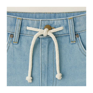 Men's Light Wash Denim Shorts High Waist Straight Leg Casual Summer Cotton Jeans with Pockets Breathable Woven Fabric - Product Image 4