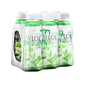 Boisson à la purée de pastèque et d'aloe vera avec pulpe |   Boisson personnalisée sans sucre 100% pure en bouteille PET 350ml OEM/ODM - Product Image 4