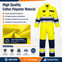 Combinaison de travail confortable, haute visibilité, réfléchissante, ignifuge, imperméable, en coton, certifiée CE, multi-hazards, pour la route