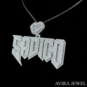 Pendentif Hip Hop Iced Out en Argent Massif 925 Plaqué Or Jaune, Breloque Étoile Rotative en Diamant Moissanite, Bijou Unisexe pour Fête - Product Image 3
