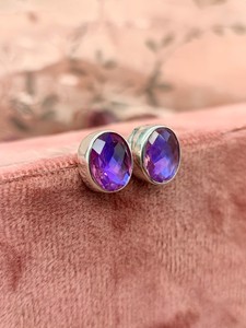 <b>Rainbow</b> Fire Quartz Gemstone <b>Drop</b> Earrings Colorful Crystal Jewelry Elegant Silver Tone Earrings Gift for Women - Product Image 1