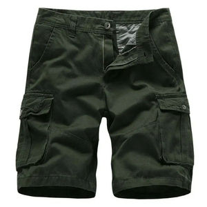 Pantalones Cortos Cargo Negros para Hombre, Estilo Boyfriend, Cintura Media, Casuales, para Verano e Invierno, con Múltiples Bolsillos, Estilo Denim Tejido - Product Image 3
