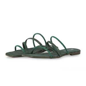 Green <b>Heeled</b> Sandals Casual CL1937 <b>Slipper</b> - Product Image 2