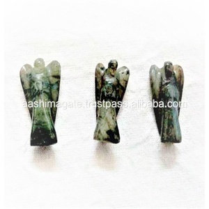 Estatuilla de ángel tallada a mano al por mayor, piedra preciosa de cuarzo ahumado personalizada, artesanías de cristal Natural, tallas de Ángel de hadas Feng Shui - Product Image 1
