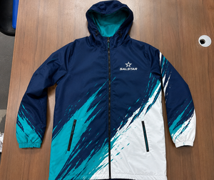 SALSTAR Parka con Capucha para Hombre, Manga Larga, Diseño Geométrico, Impermeable, Deportiva, con Cierre de Cremallera - Product Image 6