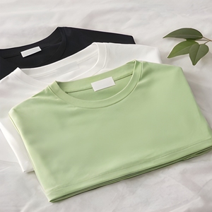 เสื้อครอปท็อปสำหรับออกกำลังกายสำหรับผู้หญิง เสื้อยืดครอปสำหรับเล่นกีฬา รับผลิตโลโก้ตามสั่ง แบรนด์ส่วนตัว ผู้ผลิต ผู้จัดจำหน่ายขายส่ง - Product Image 3