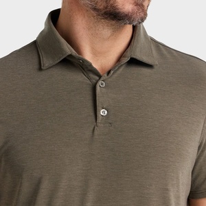 Polo à manches courtes pour homme en mélange de coton tricoté respirant, anti-plis, avec imprimé brodé, idéal pour le quotidien - Product Image 3