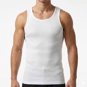 เสื้อกล้ามออกกำลังกายผู้ชายสีแดงดำ ผ้าแห้งเร็ว ระบายอากาศดี เป็นมิตรกับสิ่งแวดล้อม ผลิตจากผ้าสแปนเด็กซ์/คอตตอน รับผลิตตามสั่งพร้อมสกรีนโลโก้ขายส่ง - Product Image 3