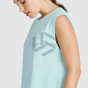 New Design Summer Fashion Casual Sleeveless Gym Running Fitness Muscle Plus Size Women Tank <b>Tops</b> - Product Image 2