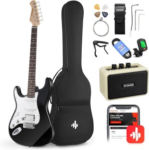 Kit de Guitarra Eléctrica de 39 Pulgadas, Cuerpo Sólido, Color Sunburst, para Principiantes, con Amplificador, Funda, Capo, Correa, Cuerdas, Afinador - Product Image 2