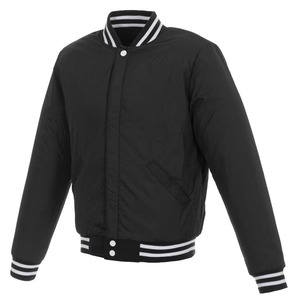 Chaqueta Varsity de Lona y Cuero con Estampado Personalizado para Invierno, con Ribete de Piel de Oveja, para Escuelas, Universidades y Equipos Deportivos - Product Image 2