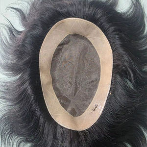 Perruque de cheveux indiens de haute qualité Taz Hair Bangladesh pour hommes, style Deep Wave, base mono douce, système capillaire bangladais - Product Image 2