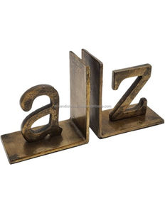 Brass Ginkgo <b>Bookends</b> 2Pcs Minimalist Metal <b>Bookend</b>- A Minimalist and Functional Organizer for Any Shelf - Product Image 3