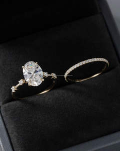 Igi/gia แล็บตัดเพชรวินเทจ14K สีเหลืองแหวนแต่งงาน/งานหมั้นใส่ได้ทั้งชายและหญิงสีขาวทองคุณภาพดีสำหรับงานปาร์ตี้ครบรอบ-คุ้มค่า - Product Image 4