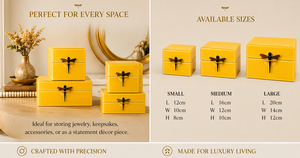 Luxury Yellow Pale Color Mirror Glass Decorative Storage Box Key Knob Premium Jewelry Vanity Organizer <b>Boxes</b> Home Decor Lacquer - Product Image 5