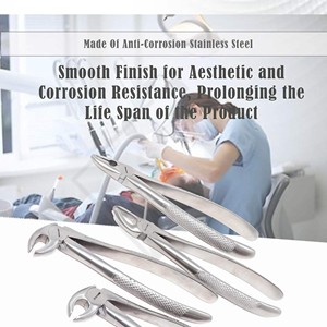 Stainless Steel Dental Extracting Forceps Kit Professional Tooth Sourcing Extraction <b>Pliers</b> <b>Set</b> Medical Dentistry Instruments - Product Image 2