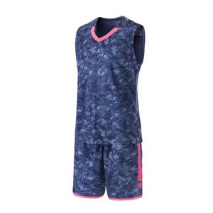 Conjunto de Uniforme de Baloncesto Unisex, Camiseta sin Mangas con Estampado de Camuflaje Rojo y Pantalones Cortos, Absorbe la Humedad, para Todas las Temporadas, Talla Adulto - Product Image 5