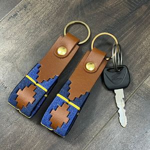 Premium Genuine Leather Keychains With Colorful Aztec Embroidery Western Style <b>Key</b> <b>Ring</b> Handmade <b>Key</b> Holder <b>Accessory</b> for Unisex - Product Image 4