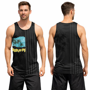 Camiseta sin mangas personalizada para hombre con estampado gráfico de palmeras, camiseta sin mangas informal para gimnasio, fitness y verano. - Product Image 2