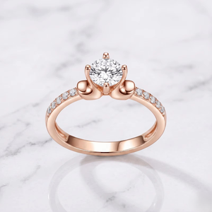 Wholesale <b>Finger</b> Jewelry 10K Gold Round <b>Ring</b> Lab Grown Diamond Engagement <b>Ring</b> for Women Female Gift - Product Image 3