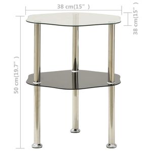 Transparent and Black Bathroom Shelves Elegant <b>Side</b> Table for Your Modern Bathroom Design - Product Image 4