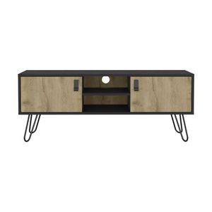 Magness TV Stand per soggiorno nero/Macadamia eleganti e funzionali supporti TV - Product Image 1