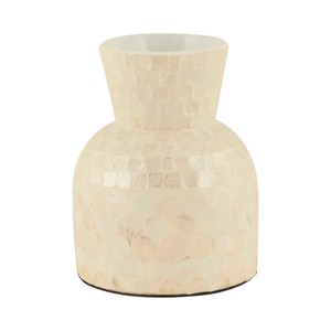 Vase décoratif en nacre incrustée fait main, centre de table de luxe pour la décoration de la maison, de l'hôtel et du salon - Product Image 1