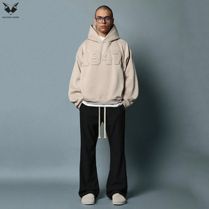 Sudadera con Capucha Extra Grande Estilo Universitario para Hombre con Diseño Clásico en Relieve, Corte Holgado, Estilo Deportivo para Otoño e Invierno - Product Image 3