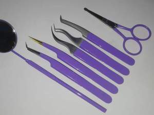 Pinzas para Extensión de Pestañas de Acero Inoxidable de Alta Calidad, Color Dorado, 45/90 Grados, Punta Puntiaguda y Lisa - Product Image 4