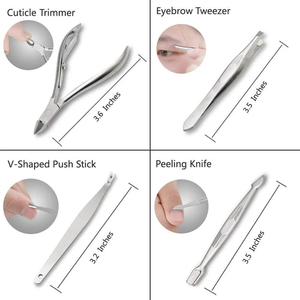 Ensemble de coupe-ongles en acier inoxydable pour manucure et pédicure, coffret cadeau avec étui en cuir, kit de manucure - Product Image 5