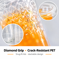 Gobelets en plastique écologiques personnalisés imprimés UV 8/12/14/16OZ, gobelets à bulles de thé Boba avec logo, gobelets transparents en PET jetables en forme de U