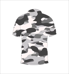 T-shirt de sport athlétique à manches courtes en tissu compressif camouflage urbain gris - Product Image 3