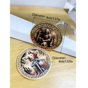 Moneta commemorativa personalizzata all'ingrosso a tema Guerriero, Monete sfida cristiane di Gesù, Gettoni di preghiera regalo per uomini, collezionisti, storici - Product Image 6