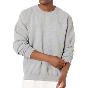 Sweat-shirt à col rond surdimensionné pour homme, couleur unie, coupe classique, tricot en coton, pull décontracté pour l'automne - Product Image 4