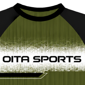 เสื้อเจอร์ซีย์กีฬาแขนสั้นสีเขียวมะกอกดำแบบคัสตอม คอวี ทรงแร็กแลน สำหรับฝึกซ้อม ทีม ยูนิฟอร์ม ระบายอากาศได้ดี เสื้อประสิทธิภาพสูง - Product Image 5