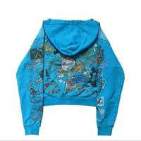 TITAN TREAD WEAR Sweat-shirt à capuche zippé surdimensionné en molleton bouclette polyester/coton épais pour homme, personnalisé en usine, brodé
