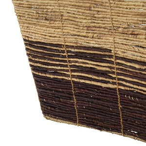 Cesta de almacenamiento de algas marinas tejida a mano con bloque de color tejido ancho y organizador de asas - Product Image 6