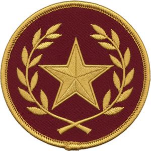 Parche Masónico Personalizado Verde Oliva con Estrella, Insignia Masónica Bordada Redonda, Aplique Masónico Hecho a Mano, Parche para Uniforme o Blazer - Product Image 4