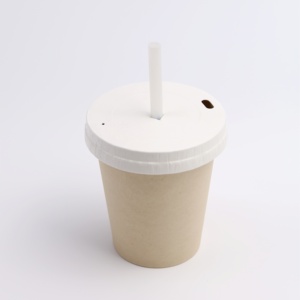 Vasos de Papel Impresos, Vaso de Papel Desechable para Beber con Tapa, Vaso de Papel de Bambú - Product Image 1