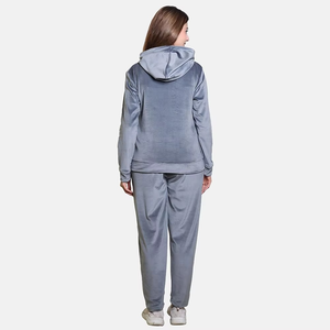Premium <b>Women</b> <b>Velour</b> Athleisure Set Fitted Zip Jacket Bootcut Pants Chic Casual Streetwear Winter <b>Tracksuit</b> Outfit - Product Image 2