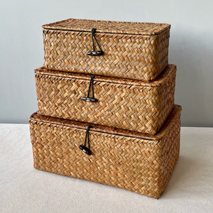 Cesta de Regalo de Mimbre con Tapa, 3 Tamaños Disponibles, Decoración con Lazo, Caja de Regalo Tejida, Múltiples Estilos y Colores, Compatible con OEM y ODM - Product Image 5