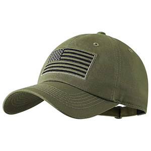 Gorra de Béisbol Verde Oliva con Bordado de la Bandera Americana en el Panel Frontal, Ajustable, Unisex, de Malla, Diseño Casual de 5 Paneles para Adultos - Product Image 2